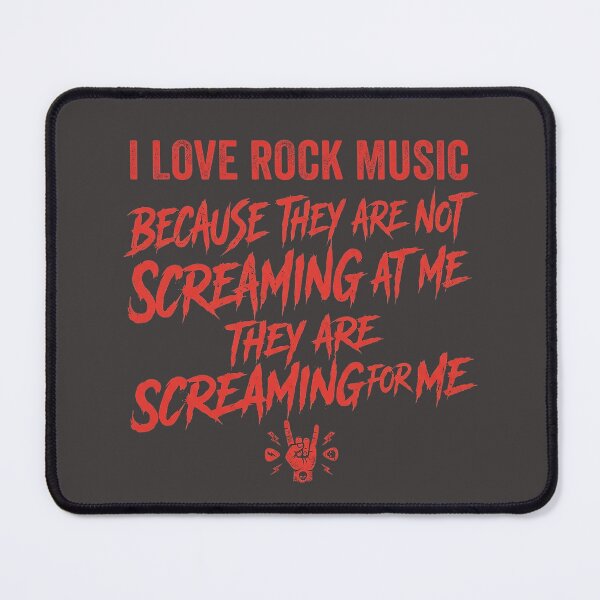 Item preview, I Love Rock Music - Screaming For Me Heavy Metal Quote designed and sold by GrabaHuk.