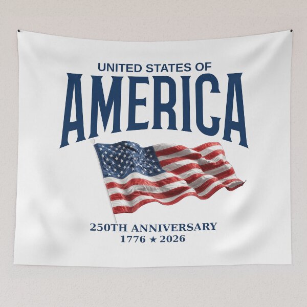 Item preview, United States of America 250th Anniversary Semiquincentennial Vintage Flag Design designed and sold by tarzbol.