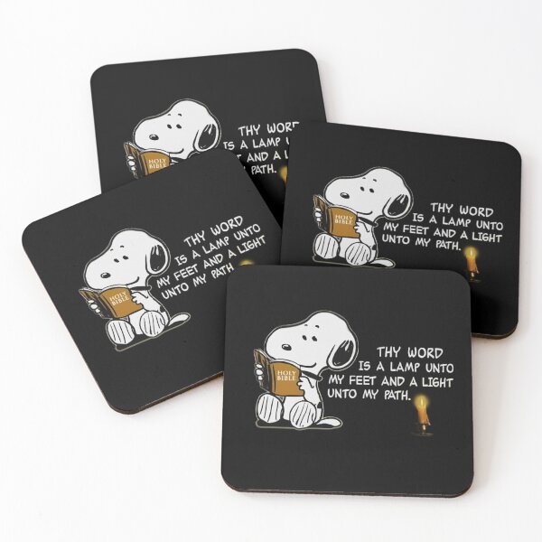 Item preview, Snoopy Reading Holy Bible Christian Faith Quote designed and sold by maivisecole.
