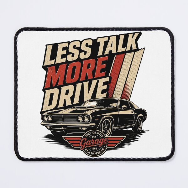 Item preview, Less Talk More Drive Vintage Car Enthusiast T-Shirt designed and sold by kaream1308.
