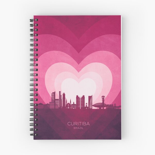 Item preview, Curitiba Skyline Brazil Hearts Pink designed and sold by ArtPrints.