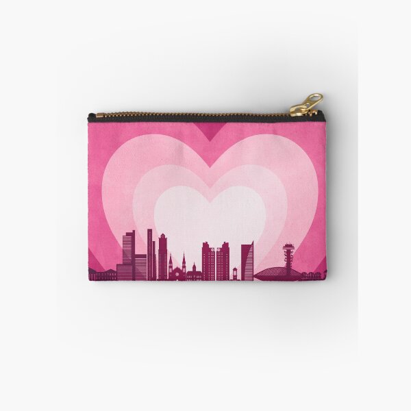 Item preview, Curitiba Skyline Brazil Hearts Pink designed and sold by ArtPrints.
