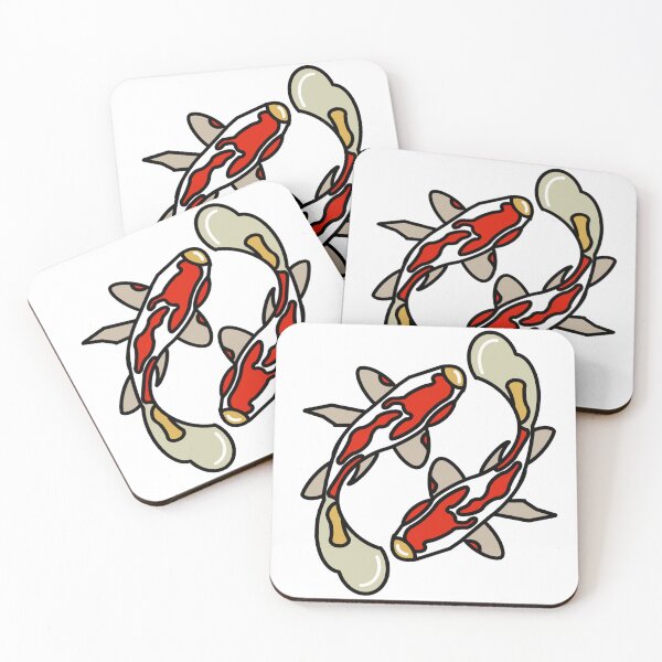Item preview, Koi Fish Sticker | Postcards from Tokyo Collection designed and sold by PinkPeelUK.