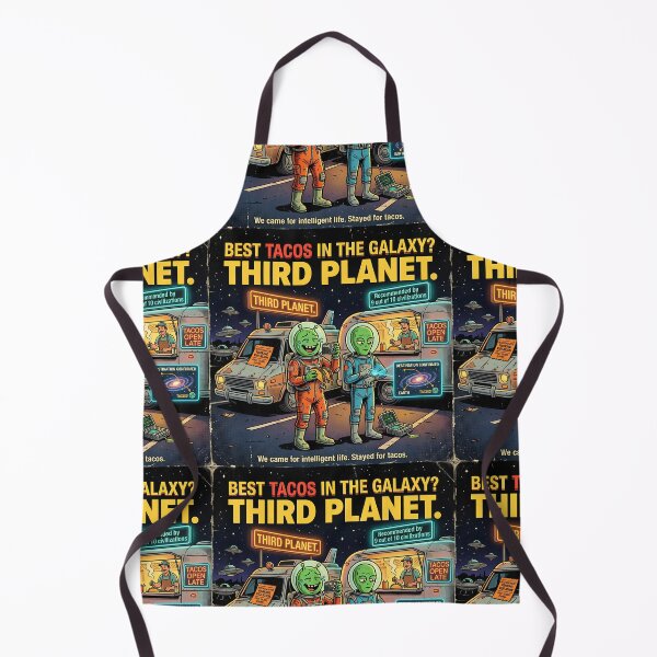 Item preview, Best Tacos in the Galaxy Third Planet Funny Alien Retro Sci Fi Humor designed and sold by FindYouByZ.