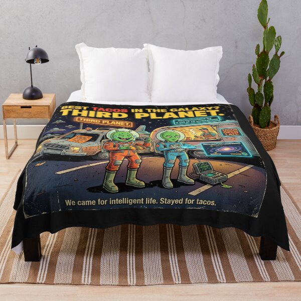 Item preview, Best Tacos in the Galaxy Third Planet Funny Alien Retro Sci Fi Humor designed and sold by FindYouByZ.