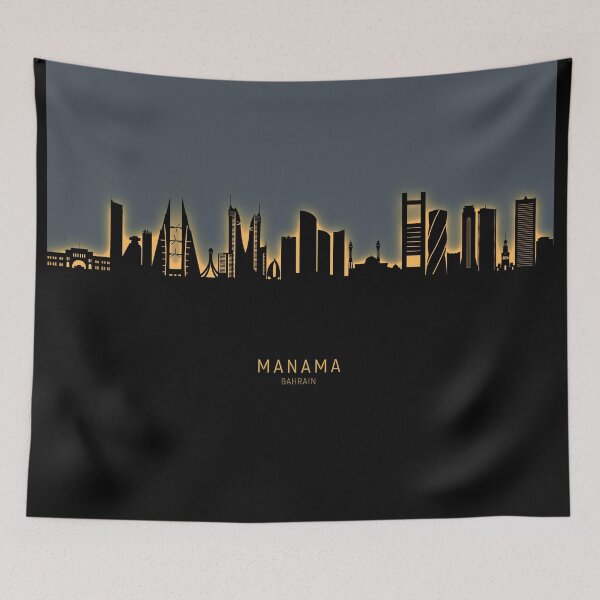 Item preview, Manama Bahrain Skyline designed and sold by ArtPrints.
