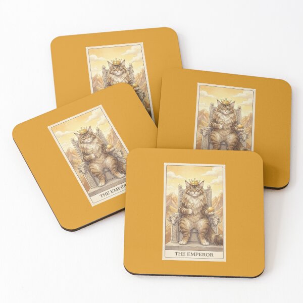 Item preview, The Emperor Cat Tarot - Majestic Maine Coon Throne Art designed and sold by Akros-.