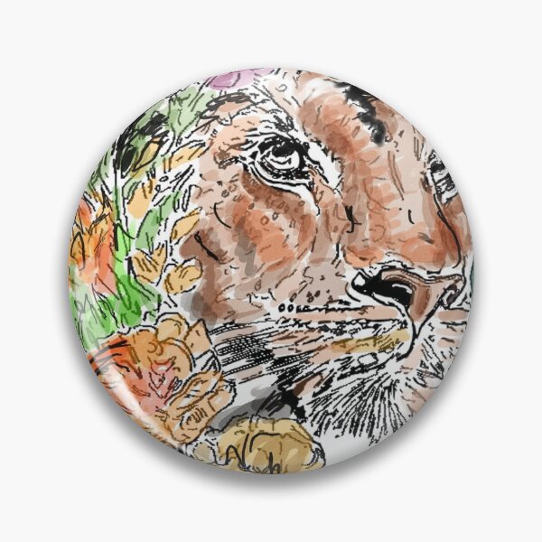 Item preview, Female lion work water colour digital  designed and sold by XxFlossyx92xX.