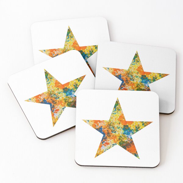 Item preview, "Bright Abstract Explosion of Color" in the Shape of a Star designed and sold by SarkisovaNune.