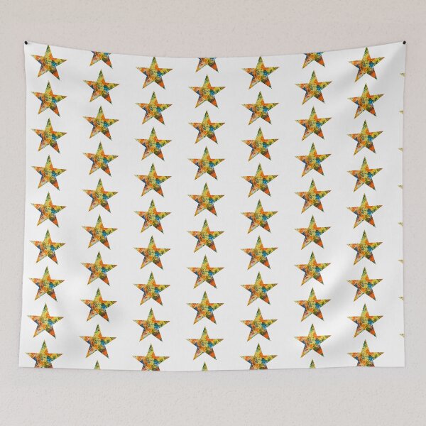 Item preview, "Bright Abstract Explosion of Color" in the Shape of a Star designed and sold by SarkisovaNune.