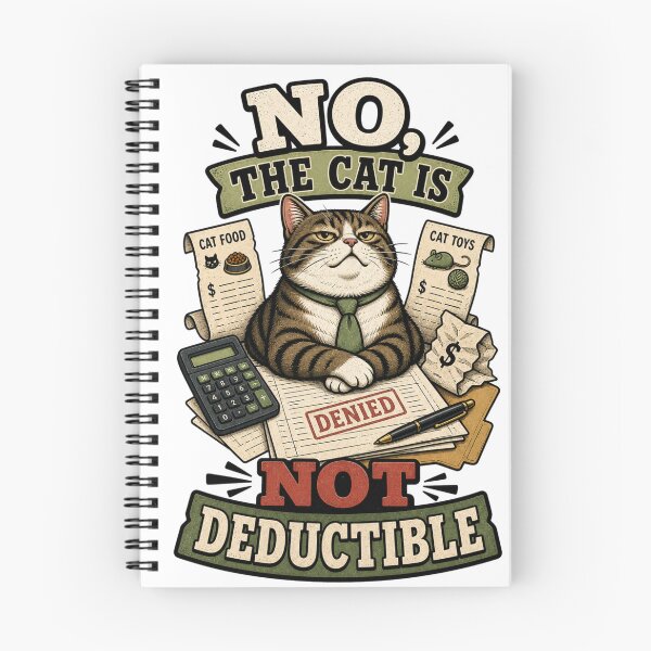 Item preview, No The Cat Is Not Deductible - Funny Tax Accountant Cat designed and sold by Sursatt.