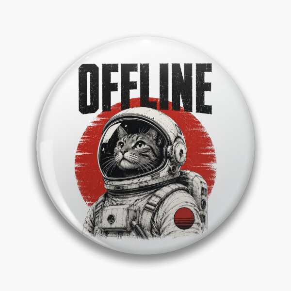 Item preview, Offline Astronaut Cat Graphic for Space Lovers and Introverts designed and sold by the-dovlat.