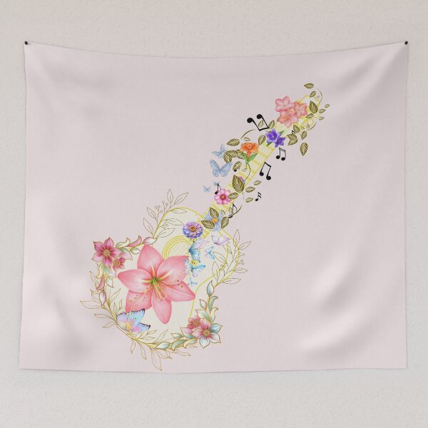 Item preview, "Floral Melody: A Tribute to Music and Memory." designed and sold by Diseño que alegran tu día.