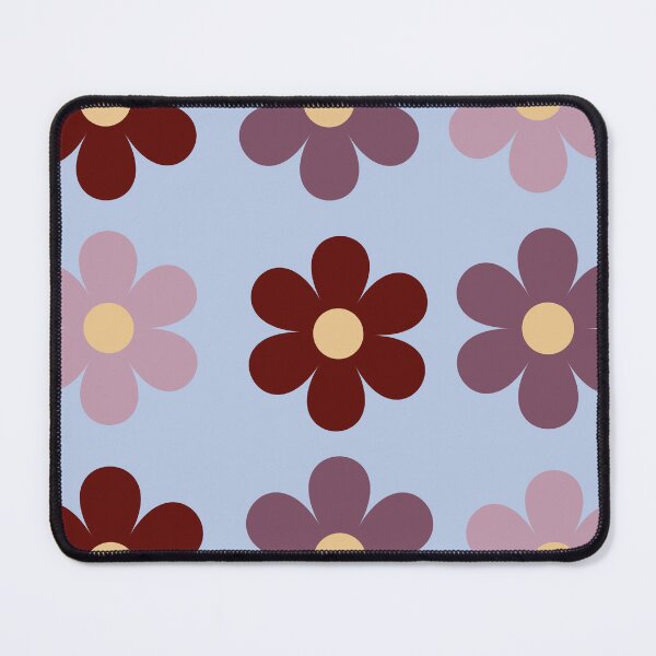 Item preview, Morning mist blooms // retro periwinkle floral pattern designed and sold by Creativ_Design.