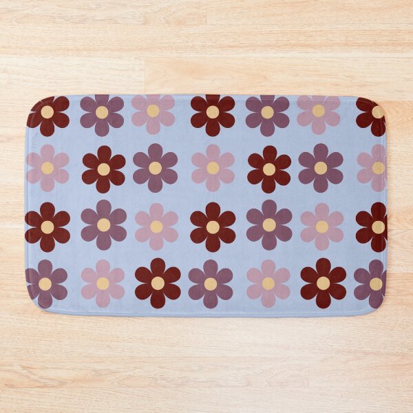 Item preview, Morning mist blooms // retro periwinkle floral pattern designed and sold by Creativ_Design.
