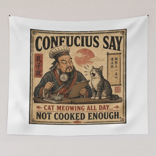 Item preview, Confucius Say: Not Cooked Enough designed and sold by ITSimagination.