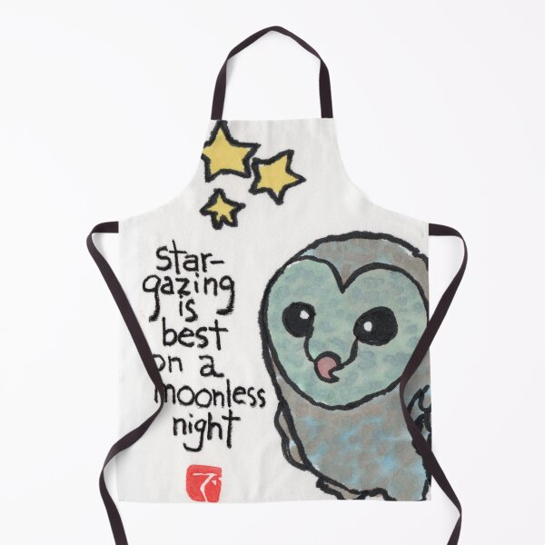Item preview, Star-gazing owl designed and sold by dosankodebbie's etegami world.