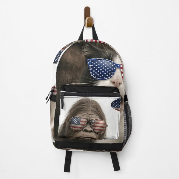 Item preview, Patriotic Cat Selfie with Bigfoot Dinosaur UFO 4th July designed and sold by Littermin.