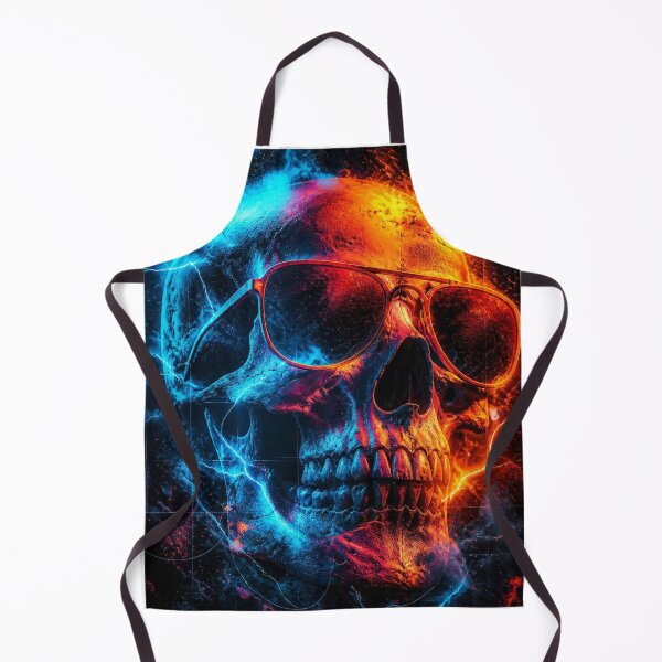 Item preview, Clean Skull Neon Art — Bold Music Print designed and sold by CosmicRockArt.