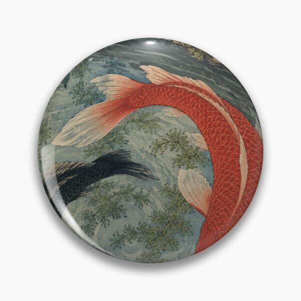 Item preview, Yin Yang Harmony - Vintage Japanese Koi Fish Ukiyo-e Woodblock designed and sold by bapupa.