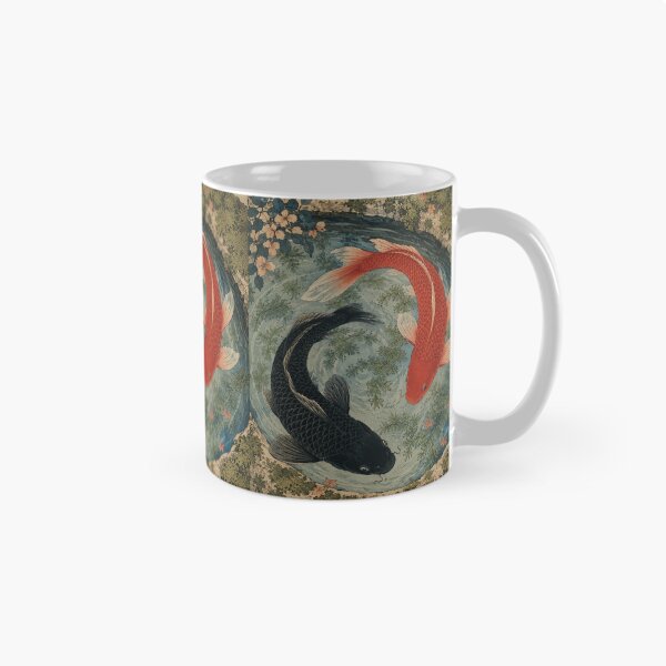 Item preview, Yin Yang Harmony - Vintage Japanese Koi Fish Ukiyo-e Woodblock designed and sold by bapupa.
