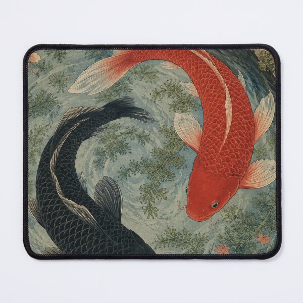 Item preview, Yin Yang Harmony - Vintage Japanese Koi Fish Ukiyo-e Woodblock designed and sold by bapupa.