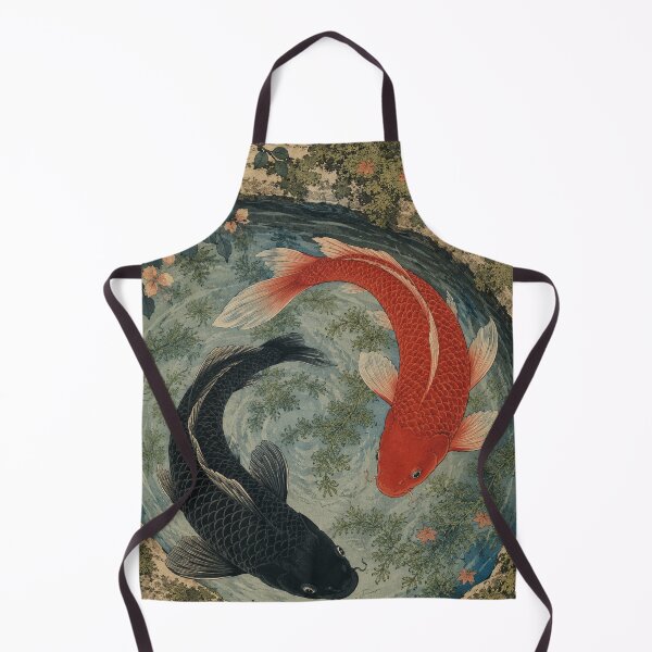 Item preview, Yin Yang Harmony - Vintage Japanese Koi Fish Ukiyo-e Woodblock designed and sold by bapupa.