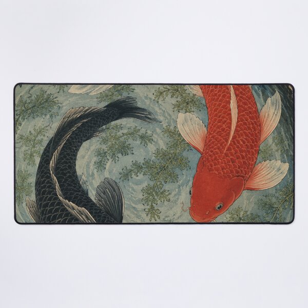Item preview, Yin Yang Harmony - Vintage Japanese Koi Fish Ukiyo-e Woodblock designed and sold by bapupa.