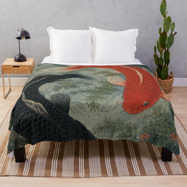 Item preview, Yin Yang Harmony - Vintage Japanese Koi Fish Ukiyo-e Woodblock designed and sold by bapupa.