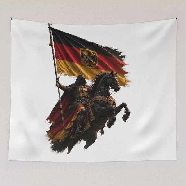 Item preview, Medieval Germany Knight on Black Horse designed and sold by RoyalDeluxGo.