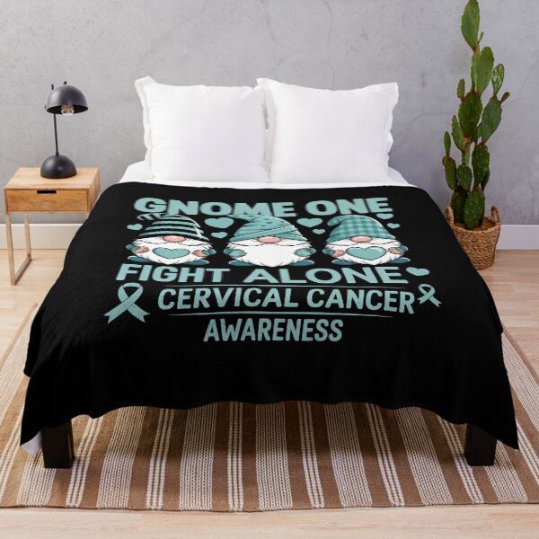 Item preview, Gnome One Fights Alone Cervical Cancer Awareness Supporter designed and sold by SapfireStuArt.