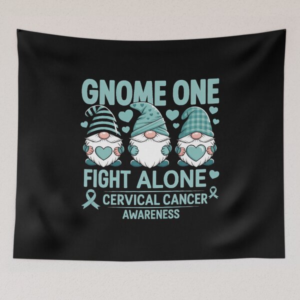 Item preview, Gnome One Fights Alone Cervical Cancer Awareness Supporter designed and sold by SapfireStuArt.