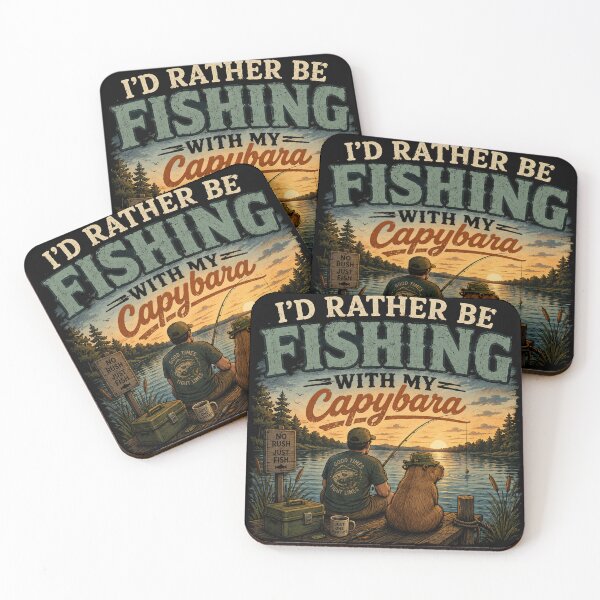 Item preview, I'd Rather Be Fishing With My Capybara Funny Fishing Shirt | Capybara Angler Gift designed and sold by Ermicioi.
