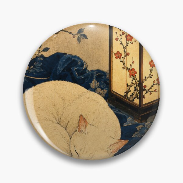 Item preview, Koto Evening - Vintage Japanese Neko Cat Ukiyo-e Woodblock designed and sold by bapupa.