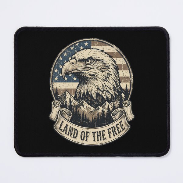 Item preview, Land Of The Free Vintage Eagle Badge designed and sold by dudelinart.