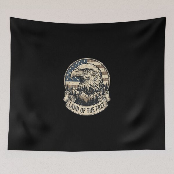 Item preview, Land Of The Free Vintage Eagle Badge designed and sold by dudelinart.