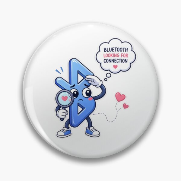 Item preview, Bluetooth Looking for Connection Cute Tech Comic Sticker designed and sold by Dinaelsherkawy.