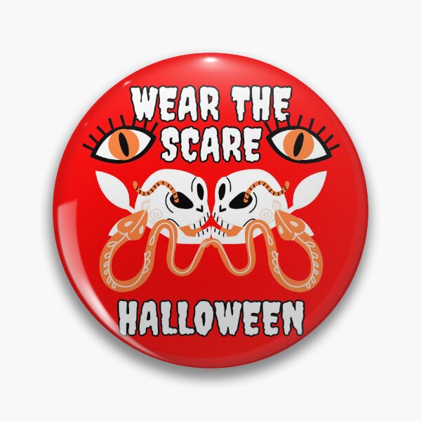 Item preview, Wear The Scare Halloween - Retro Snake Mustache & Eyes Bold Typography Art designed and sold by PrimalBeastLab.