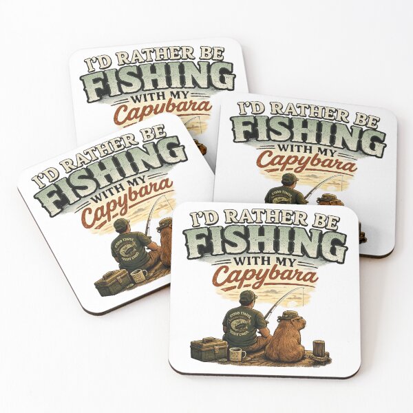 Item preview, I'd Rather Be Fishing With My Capybara Funny Fishing Shirt | Cute Capybara Angler Gift designed and sold by Ermicioi.