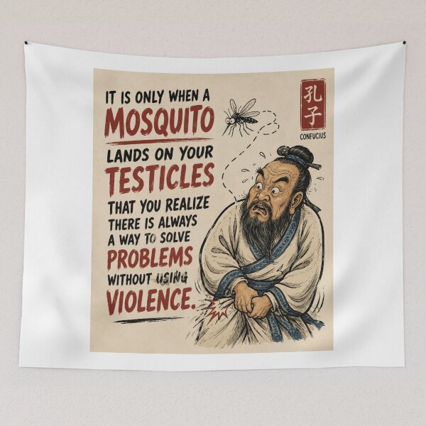 Item preview, Confucius Say: Solve Problems Without Violence designed and sold by ITSimagination.