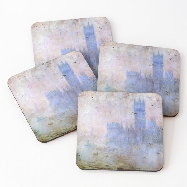 Item preview, The Houses of Parliament at Sunset: Impression of Light, Fog, and the Thames in London designed and sold by artdesignsnow.