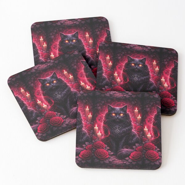 Item preview, Gothic Black Cat Among Roses designed and sold by Ashboldris.