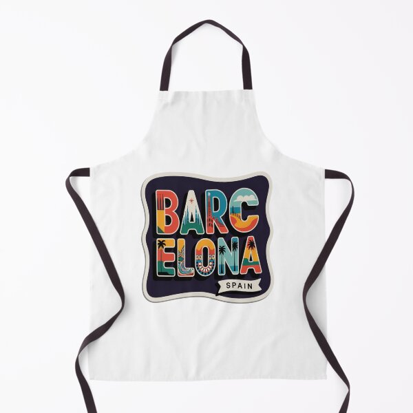 Item preview, Barcelona Mid‑Century Pop Postcard Sticker – Bold Retro Spain Travel Art designed and sold by stickercuffs.