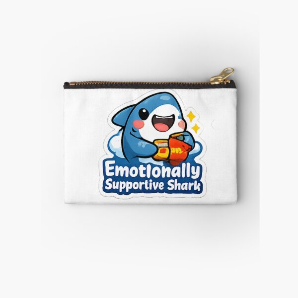 Item preview, Emotionally Supportive Shark | Cute Funny Shark Sticker designed and sold by Jyotisima8929.