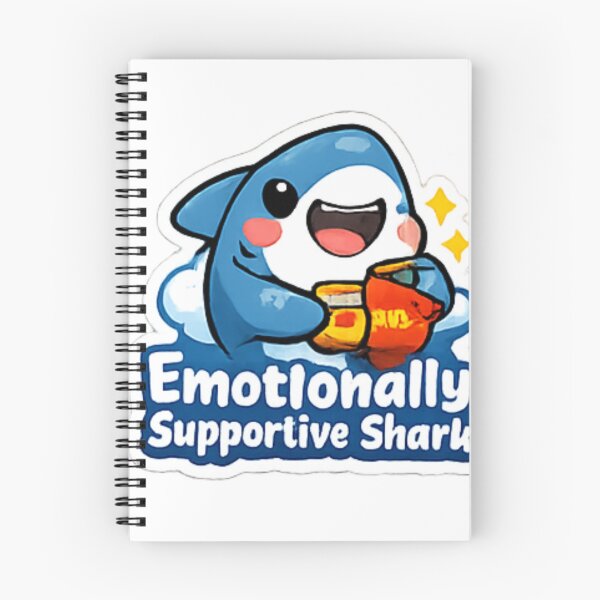 Item preview, Emotionally Supportive Shark | Cute Funny Shark Sticker designed and sold by Jyotisima8929.