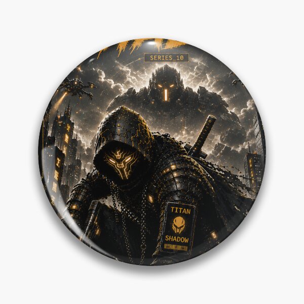 Item preview, Titan Shadow - Cyberpunk Colossus Mecha Samurai Knight Art designed and sold by RiteshCenter.