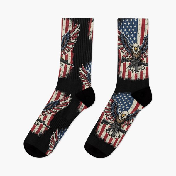 Item preview, Patriotic Eagle Rifle American Flag Military Veteran Usa designed and sold by longngusuc.