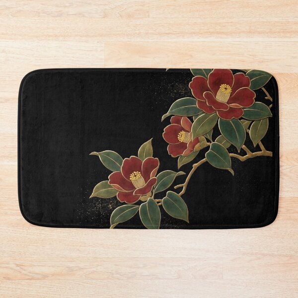 Item preview, Eternal Winter Bloom: Japanese Lacquer-Style Tsubaki Camellia Art designed and sold by FreiherrPK.