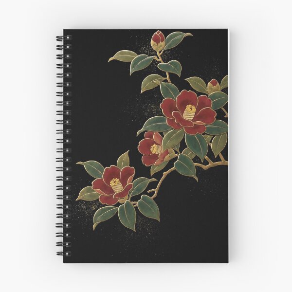 Item preview, Eternal Winter Bloom: Japanese Lacquer-Style Tsubaki Camellia Art designed and sold by FreiherrPK.