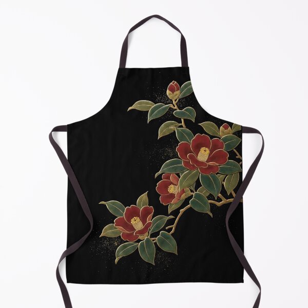 Aperçu de l'œuvre Floraison hivernale éternelle : Art du camélia Tsubaki de style laqué japonais créée et vendue par FreiherrPK.